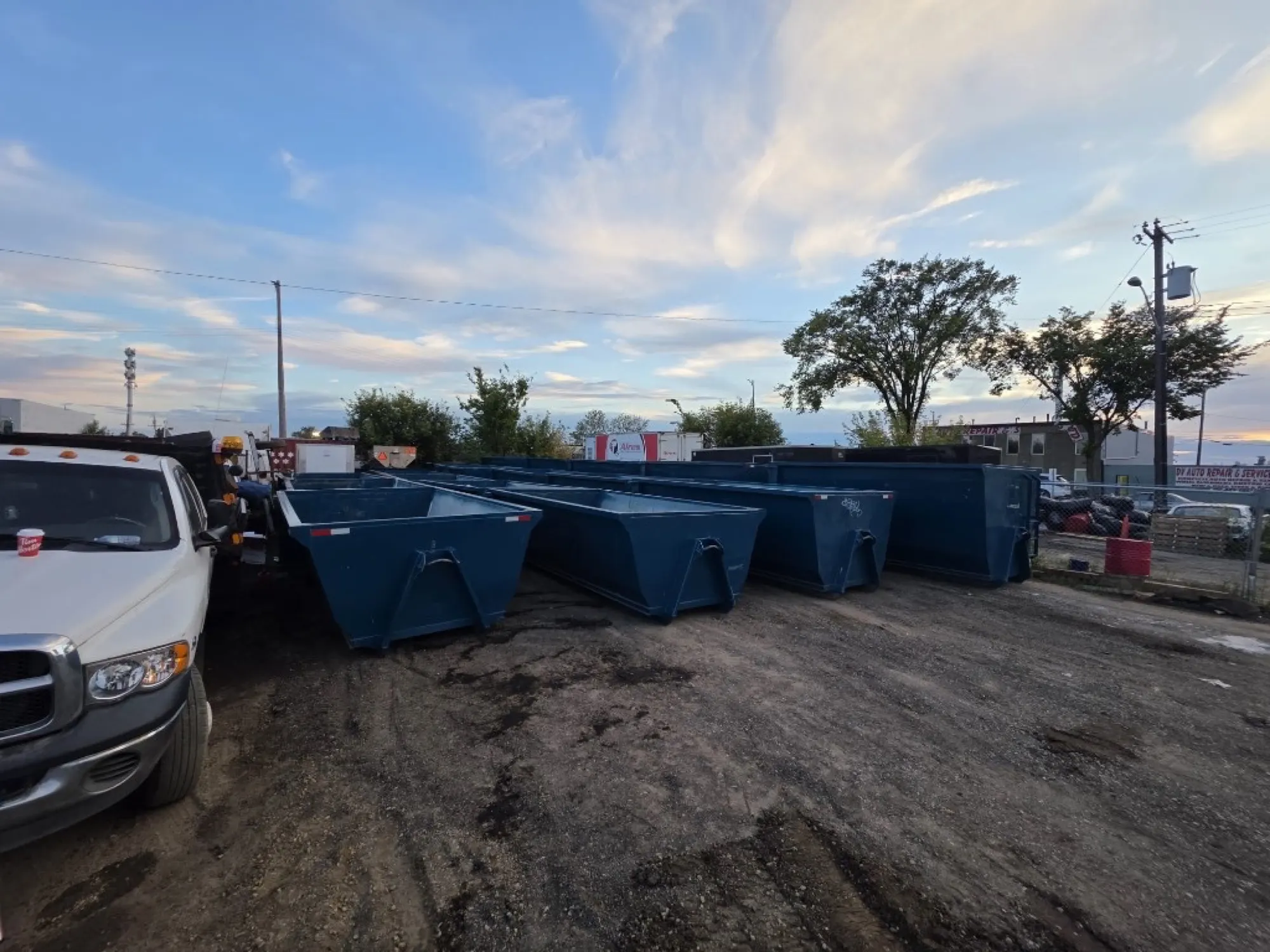 YEG Boss Bins lined up on the Edmonton yard